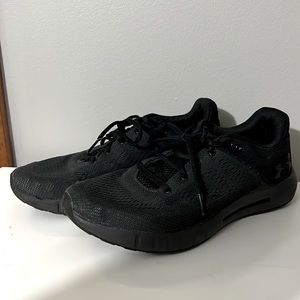 Boys black Under Armour shoes